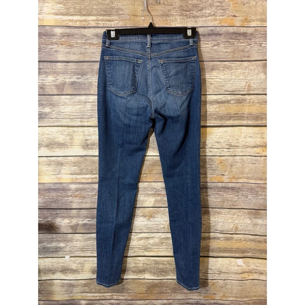 J Brand Maria High Rise Skinny Jeans Disclosure Blue Size 26 Mid Rise Stretch - Picture 3 of 7